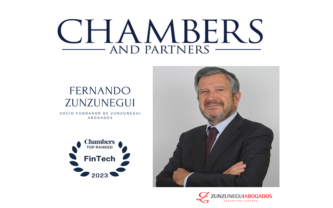 Fernando Zunzunegui reconocido en la guía Chambers ‘FinTech Legal 2023’